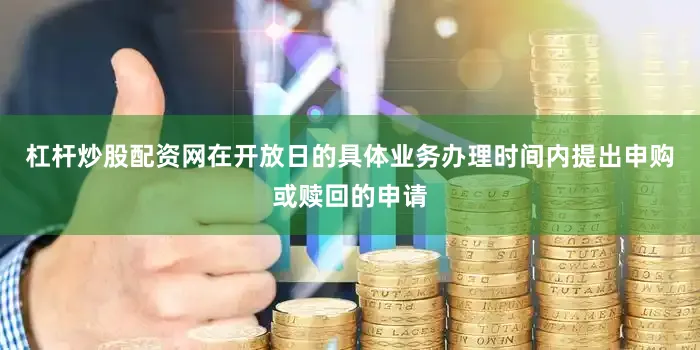 杠杆炒股配资网在开放日的具体业务办理时间内提出申购或赎回的申请